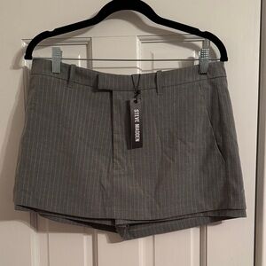 Steve Madden Gray Pinstripe Mini Skort